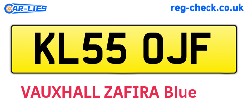 KL55OJF are the vehicle registration plates.