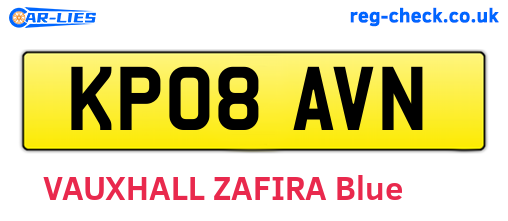 KP08AVN are the vehicle registration plates.