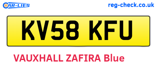 KV58KFU are the vehicle registration plates.