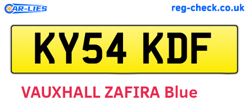 KY54KDF are the vehicle registration plates.