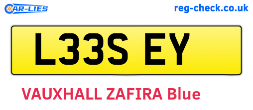 L33SEY are the vehicle registration plates.