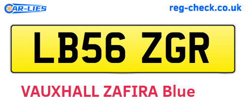 LB56ZGR are the vehicle registration plates.