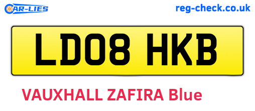 LD08HKB are the vehicle registration plates.