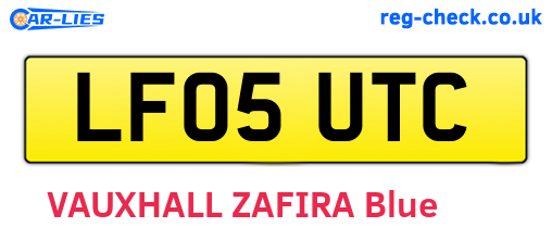 LF05UTC are the vehicle registration plates.