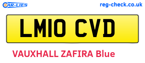 LM10CVD are the vehicle registration plates.