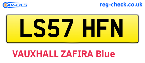 LS57HFN are the vehicle registration plates.