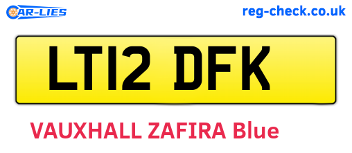 LT12DFK are the vehicle registration plates.
