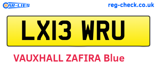 LX13WRU are the vehicle registration plates.