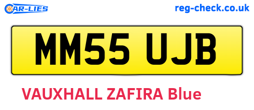 MM55UJB are the vehicle registration plates.