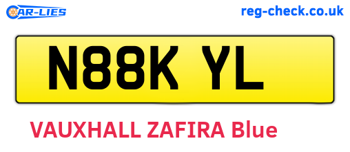 N88KYL are the vehicle registration plates.