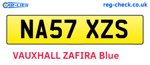 NA57XZS are the vehicle registration plates.