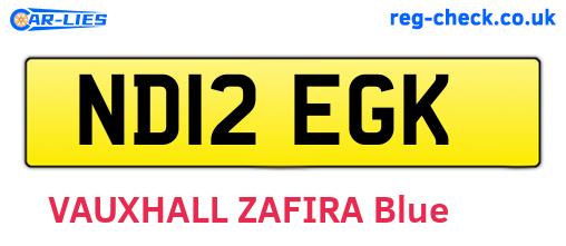 ND12EGK are the vehicle registration plates.