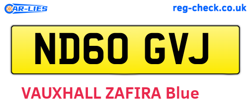 ND60GVJ are the vehicle registration plates.
