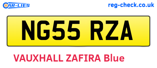 NG55RZA are the vehicle registration plates.