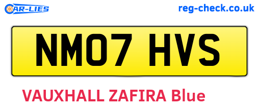 NM07HVS are the vehicle registration plates.