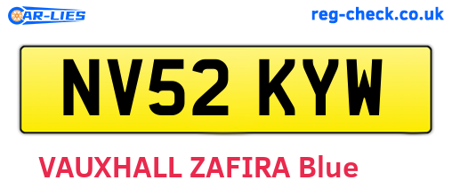 NV52KYW are the vehicle registration plates.