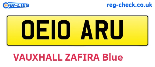 OE10ARU are the vehicle registration plates.