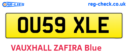 OU59XLE are the vehicle registration plates.