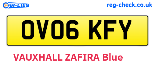 OV06KFY are the vehicle registration plates.