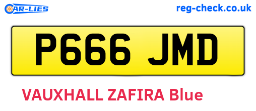 P666JMD are the vehicle registration plates.