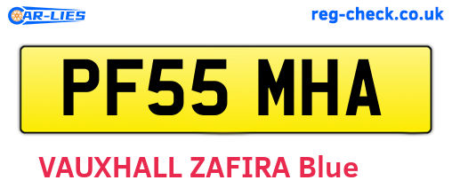 PF55MHA are the vehicle registration plates.