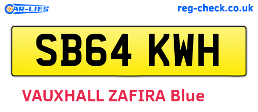 SB64KWH are the vehicle registration plates.