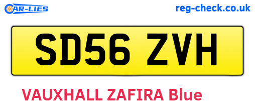 SD56ZVH are the vehicle registration plates.