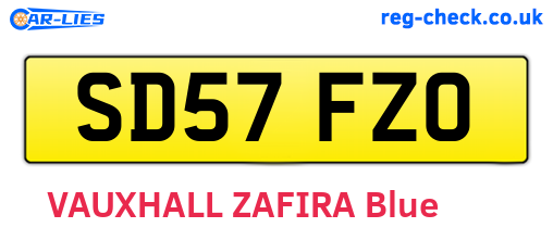 SD57FZO are the vehicle registration plates.