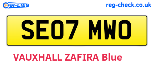 SE07MWO are the vehicle registration plates.