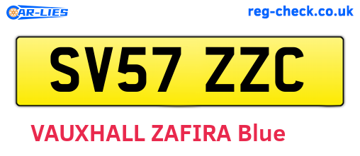 SV57ZZC are the vehicle registration plates.