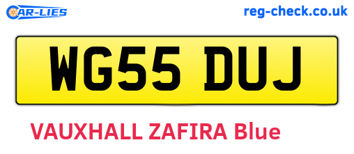 WG55DUJ are the vehicle registration plates.