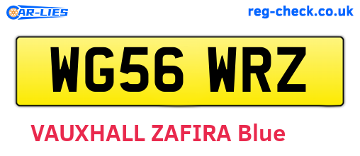 WG56WRZ are the vehicle registration plates.
