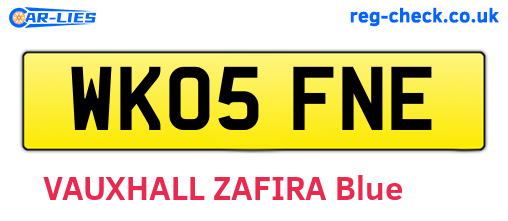 WK05FNE are the vehicle registration plates.