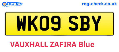 WK09SBY are the vehicle registration plates.