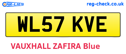 WL57KVE are the vehicle registration plates.