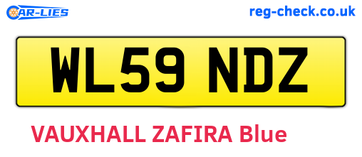 WL59NDZ are the vehicle registration plates.