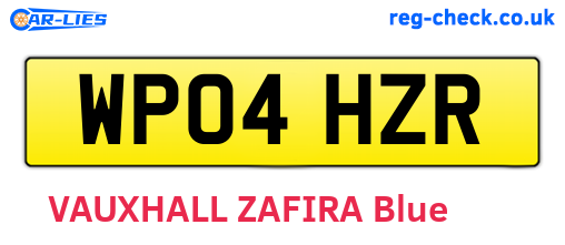WP04HZR are the vehicle registration plates.