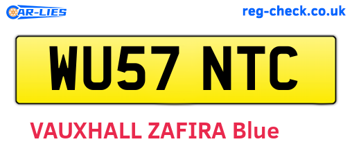 WU57NTC are the vehicle registration plates.