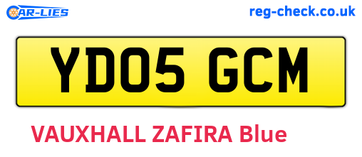 YD05GCM are the vehicle registration plates.