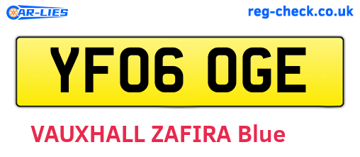 YF06OGE are the vehicle registration plates.