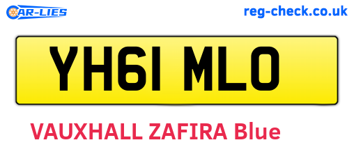 YH61MLO are the vehicle registration plates.