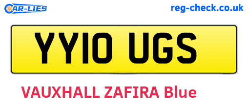 YY10UGS are the vehicle registration plates.