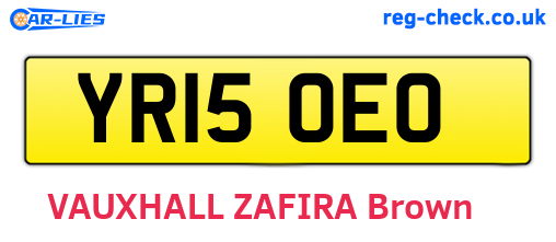 YR15OEO are the vehicle registration plates.