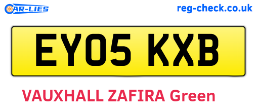 EY05KXB are the vehicle registration plates.