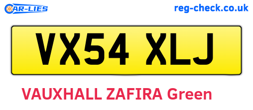 VX54XLJ are the vehicle registration plates.