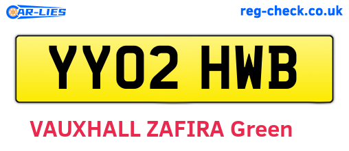 YY02HWB are the vehicle registration plates.