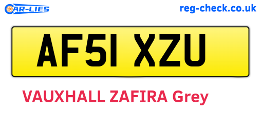 AF51XZU are the vehicle registration plates.