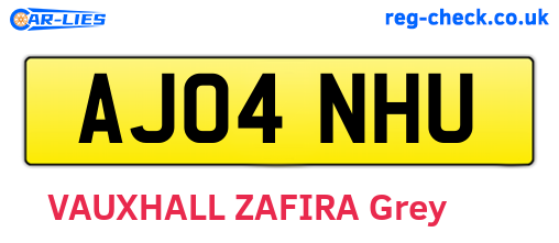 AJ04NHU are the vehicle registration plates.