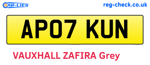 AP07KUN are the vehicle registration plates.