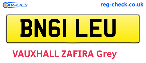BN61LEU are the vehicle registration plates.